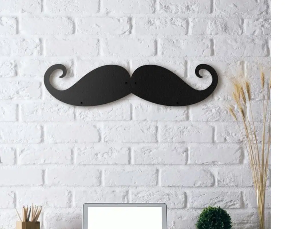 Mustache Die Cuts Wooden Wall Decor